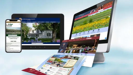 Website examples on different screens